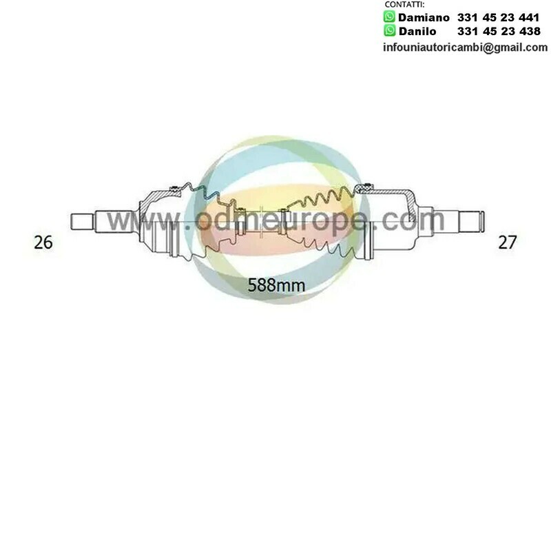 SEMIASSE/ALBERO MOTORE CAMBIO MANUALE / AUTOMATICO ANTERIORE SINISTRO Acura Integra da 1985 a 1991