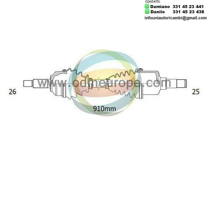 SEMIASSE/ALBERO MOTORE CAMBIO MANUALE / AUTOMATICO Honda Civic [EG] / Civic [Coupe] [EJ] / Civic [MA, MB] / Civic [EH] / CRX [EH] da 1992 a 1999