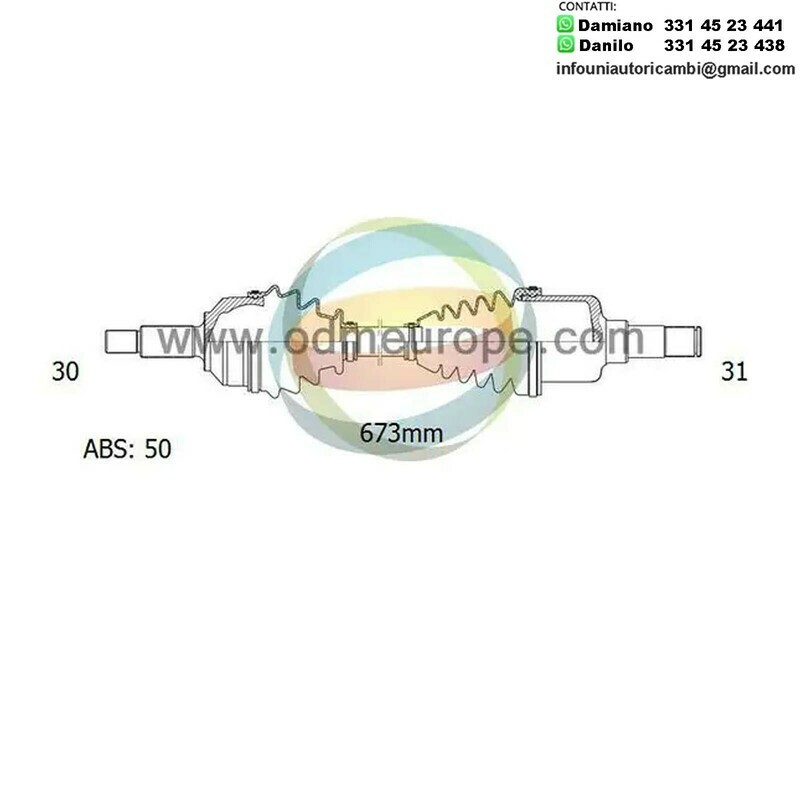 SEMIASSE/ALBERO MOTORE CAMBIO AUTOMATICO ANTERIORE SINISTRO Honda Legend [KA] da 1991 a 1996