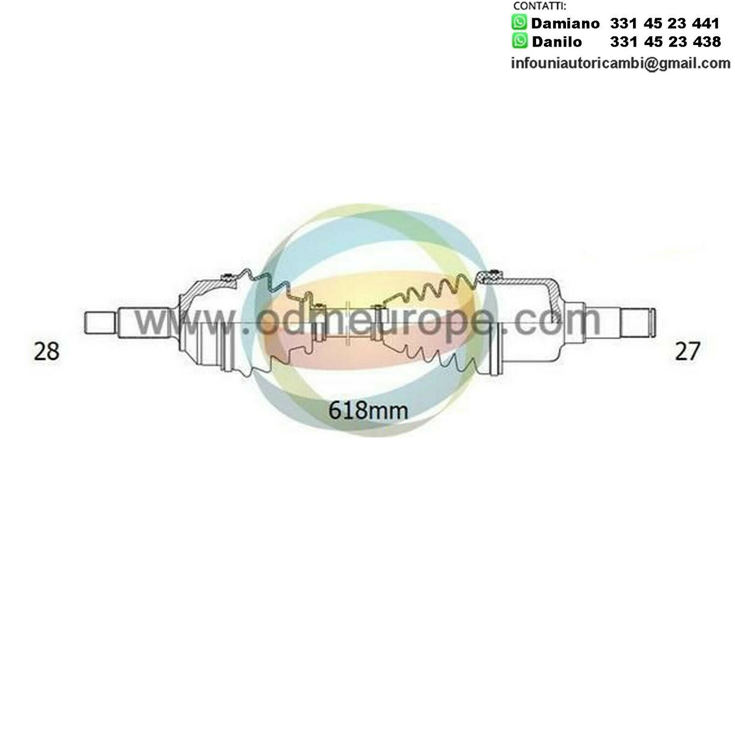SEMIASSE/ALBERO MOTORE CAMBIO MANUALE ANTERIORE SINISTRO Honda Accord [CE] / Accord [Aerodeck] [CE] / Accord [CC] da 1993 a 1996