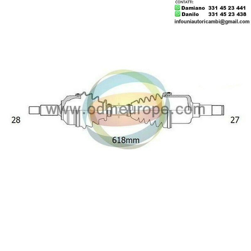 SEMIASSE/ALBERO MOTORE CAMBIO MANUALE ANTERIORE SINISTRO Honda Accord [CE] / Accord [Aerodeck] [CE] / Accord [CC] da 1993 a 1996