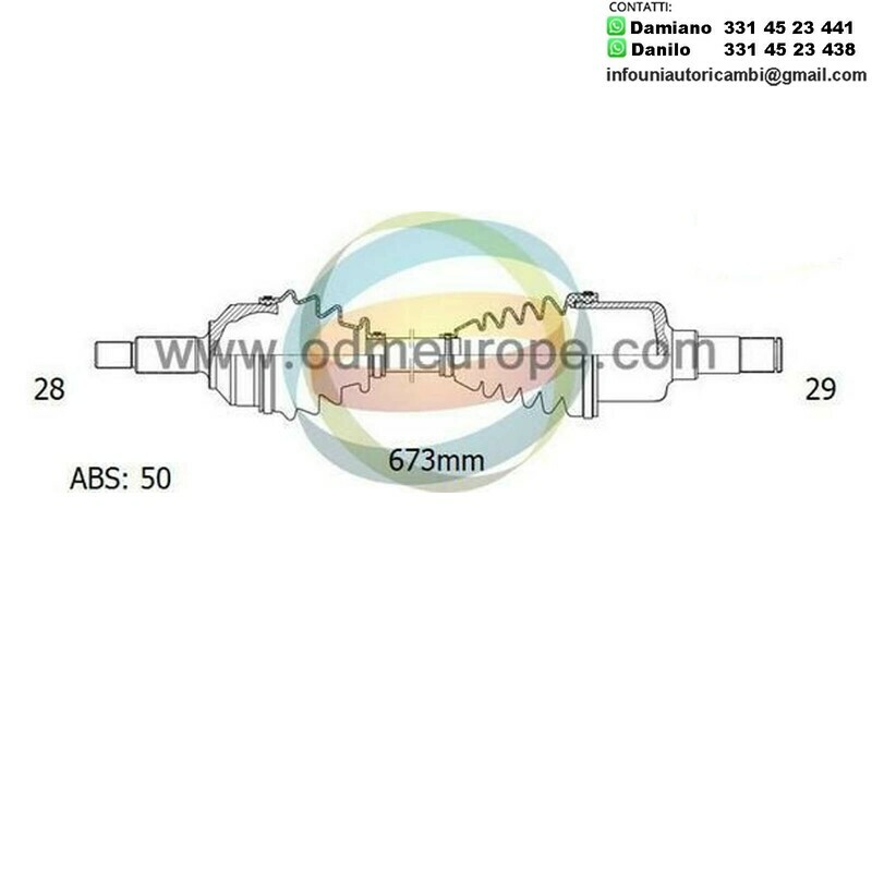SEMIASSE/ALBERO MOTORE CAMBIO AUTOMATICO ANTERIORE SINISTRO Honda Accord [Coupe] [CG] da 1997 a 2000
