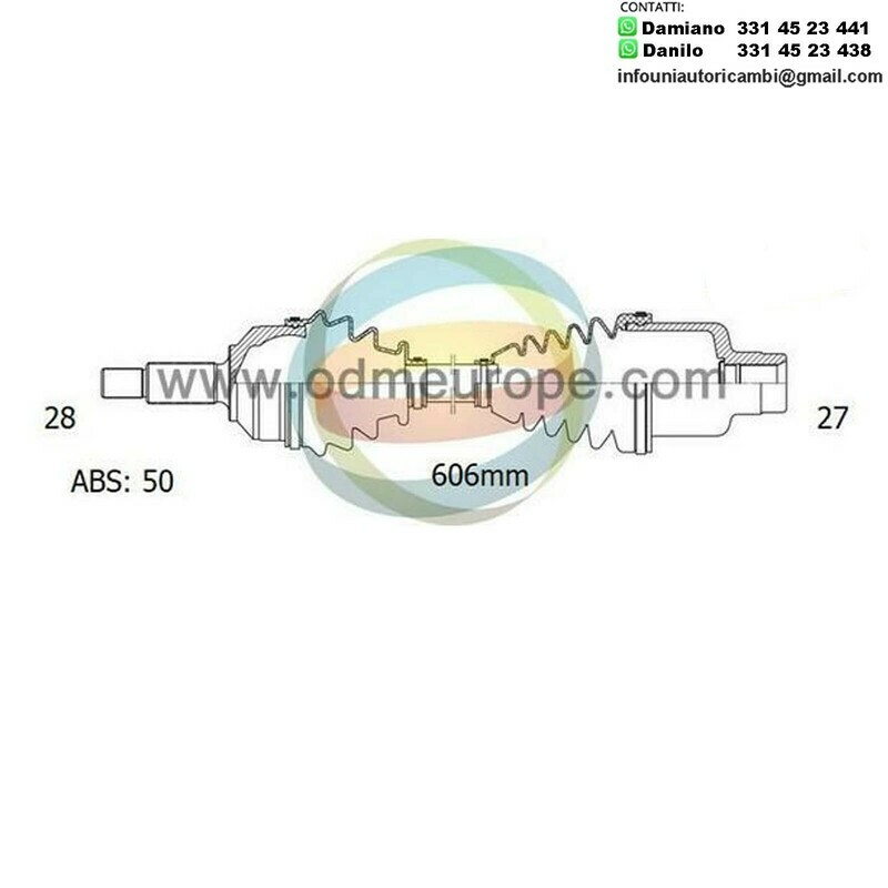 SEMIASSE/ALBERO MOTORE CAMBIO MANUALE / AUTOMATICO ANTERIORE SINISTRO Honda	CR-V [RD] da 1995 a 2002