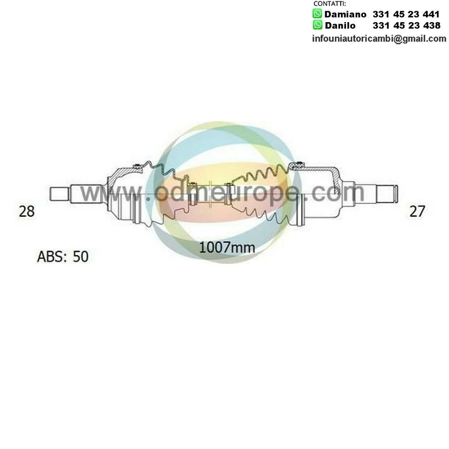 SEMIASSE/ALBERO MOTORE CAMBIO AUTOMATICO ANTERIORE SINISTRO Honda	Accord [CH] da 2000 a 2003 / Accord [CG] da 2001 a 2003