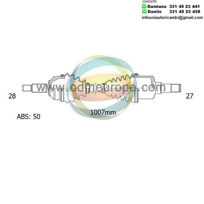 SEMIASSE/ALBERO MOTORE CAMBIO AUTOMATICO ANTERIORE SINISTRO Honda	Accord [CH] da 2000 a 2003 / Accord [CG] da 2001 a 2003