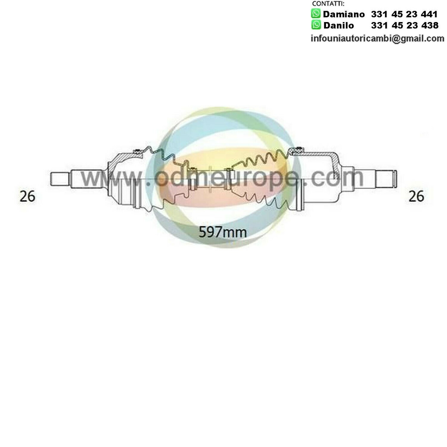 SEMIASSE/ALBERO MOTORE CAMBIO MANUALE / AUTOMATICO ANTERIORE SINISTRO Mazda 626 da 1982 a 1988