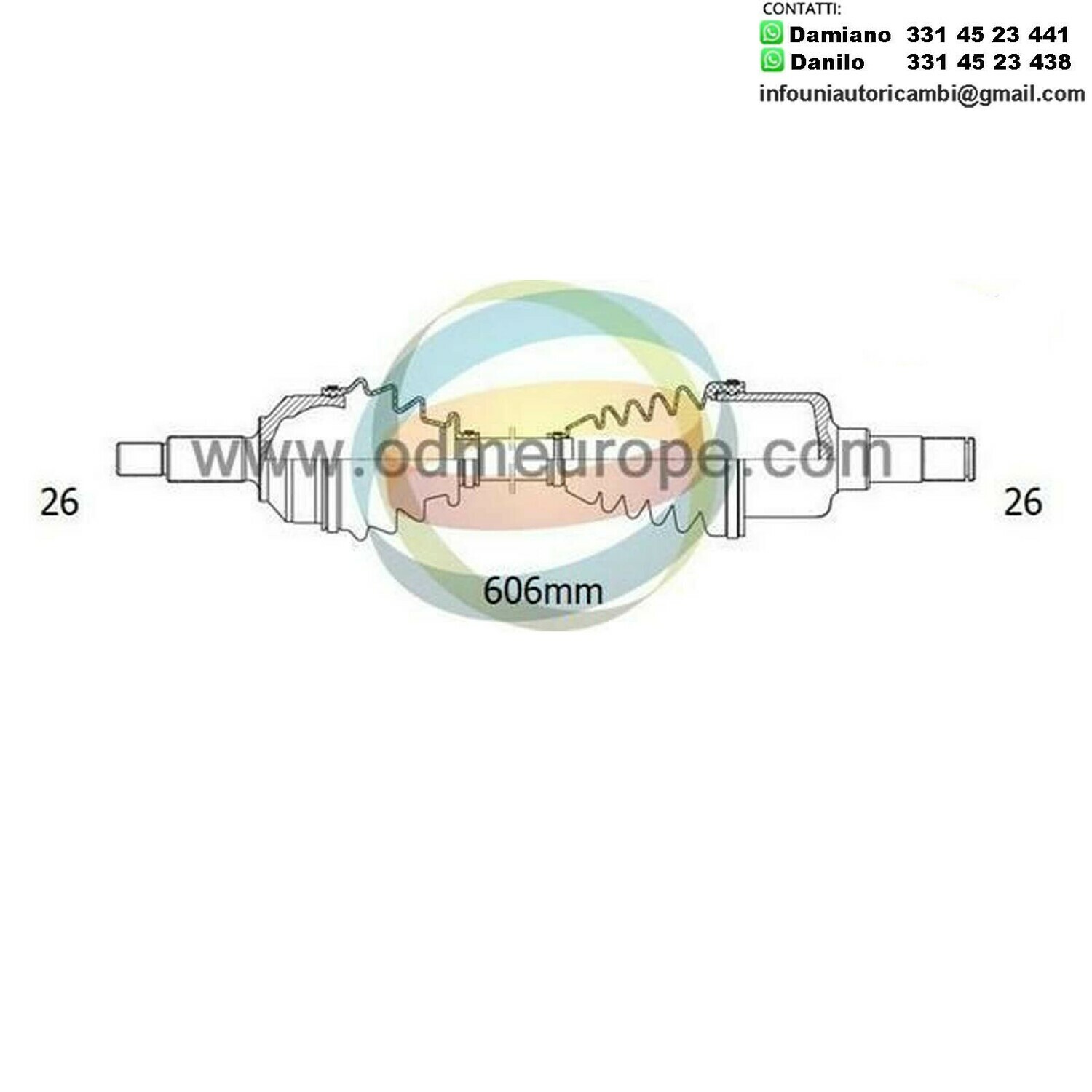 SEMIASSE/ALBERO MOTORE CAMBIO MANUALE / AUTOMATICO ANTERIORE SINISTRO Ford Probe da 1988 a 1994 / Mazda 626 da 1987 a 1992