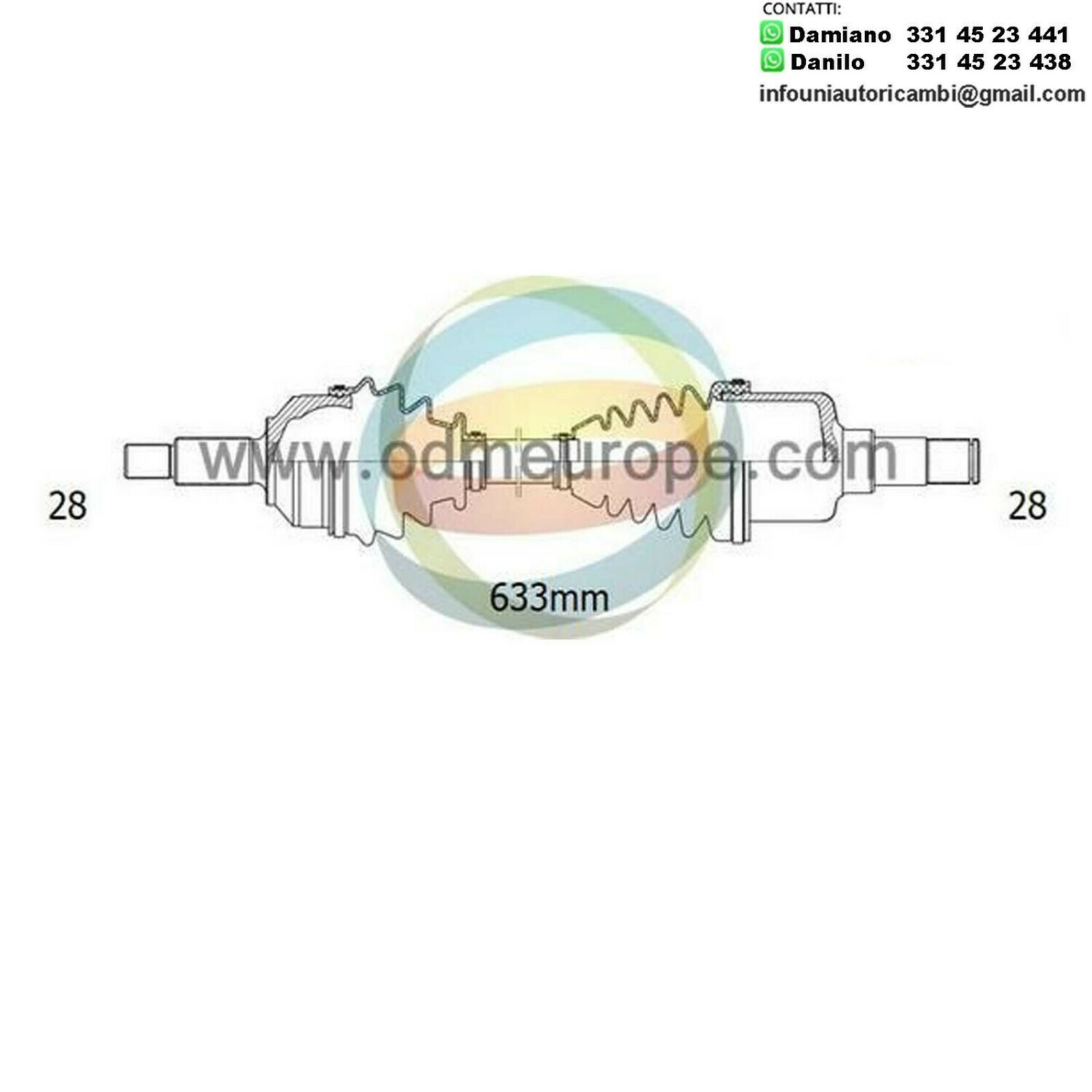 SEMIASSE/ALBERO MOTORE CAMBIO MANUALE / AUTOMATICO ANTERIORE SINISTRO Ford Probe da 1993 a 1998 / Mazda Xedos 6 / MX-6 / 626 da 1991 a 1997