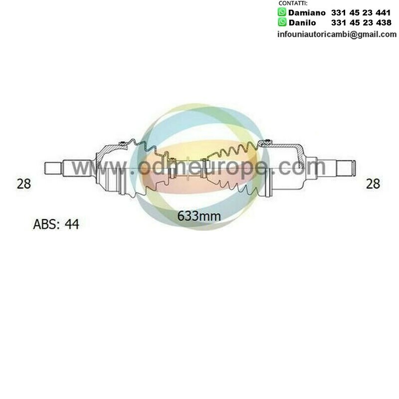 SEMIASSE/ALBERO MOTORE CAMBIO MANUALE / AUTOMATICO ANTERIORE SINISTRO Ford Probe da 1993 a 1998 / Mazda MX-6 / Xedos 6 / 626 da 1991 a 1997