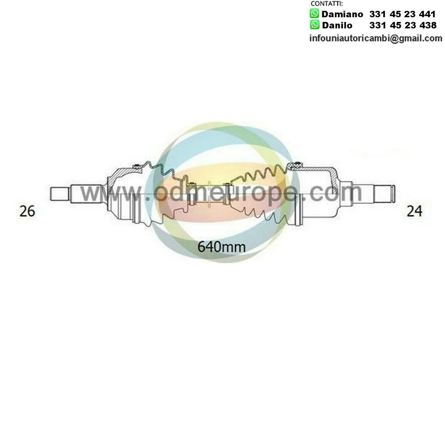 SEMIASSE/ALBERO MOTORE CAMBIO AUTOMATICO ANTERIORE SINISTRO Mazda MX-3 da 1991 a 1999