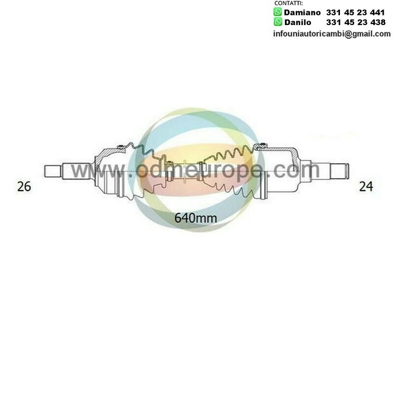 SEMIASSE/ALBERO MOTORE CAMBIO AUTOMATICO ANTERIORE SINISTRO Mazda MX-3 da 1991 a 1999