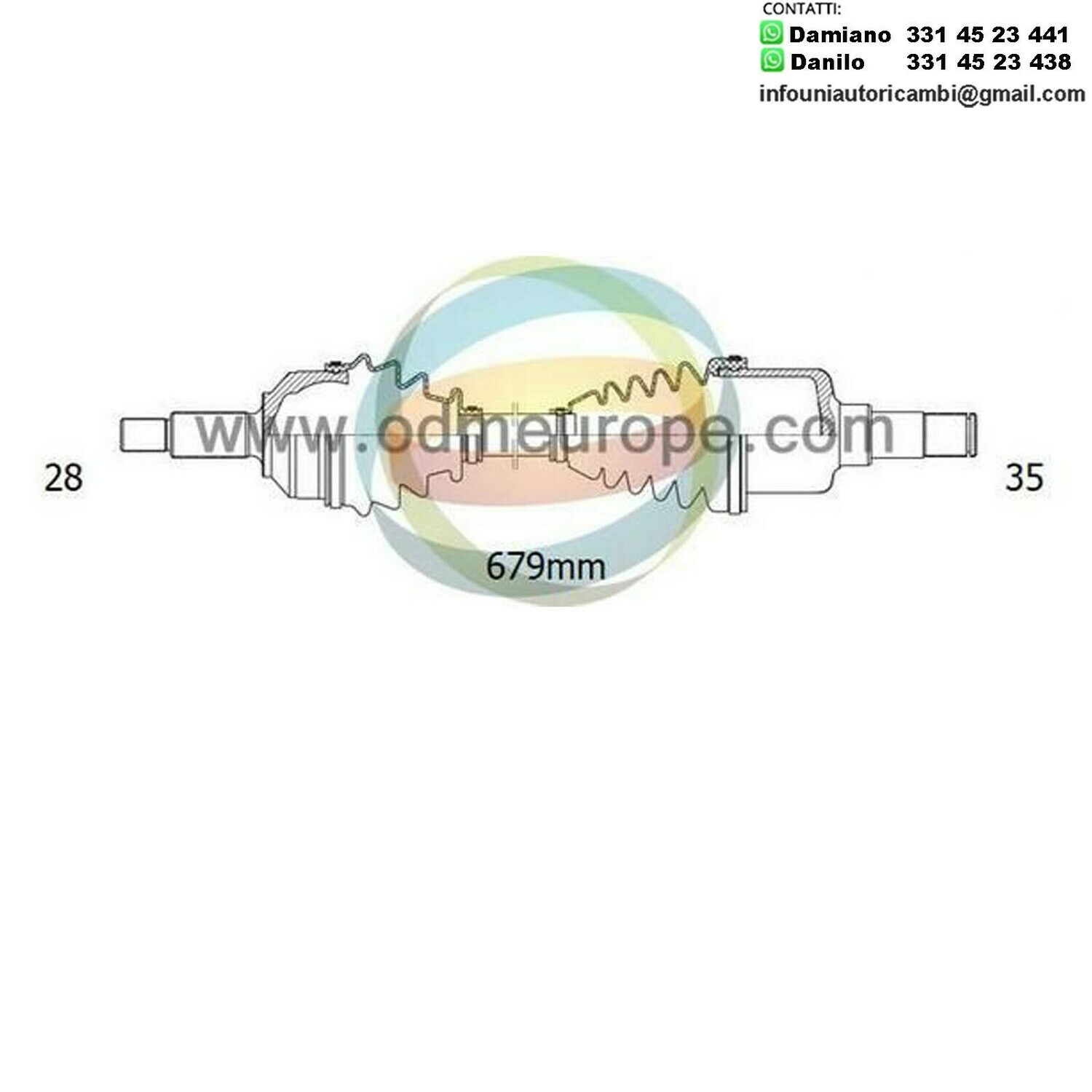 SEMIASSE/ALBERO MOTORE CAMBIO AUTOMATICO ANTERIORE SINISTRO Ford Probe da 1993 a 1998 / Mazda MX-6 da 1992 a 1997
