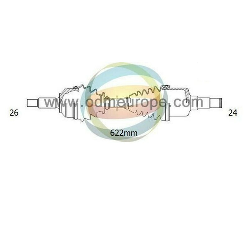 SEMIASSE/ALBERO MOTORE CAMBIO MANUALE / AUTOMATICO ANTERIORE SINISTRO Mazda	323 da 1989 a 1997