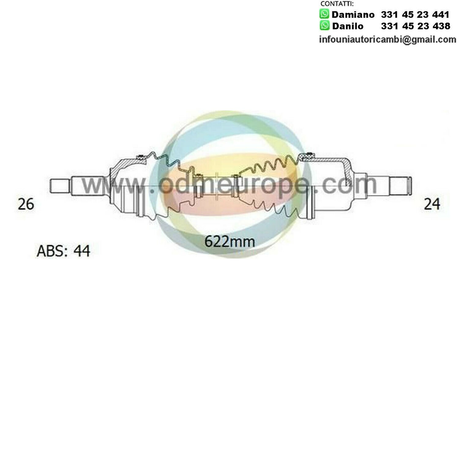 SEMIASSE/ALBERO MOTORE CAMBIO MANUALE / AUTOMATICO ANTERIORE SINISTRO Mazda	323 da 1989 a 1997