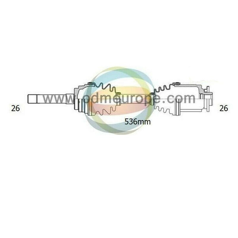 SEMIASSE/ALBERO MOTORE CAMBIO MANUALE / AUTOMATICO ANTERIORE SINISTRO Ford Ranger / Mazda B2500 / B2600 da 1999 a 2007