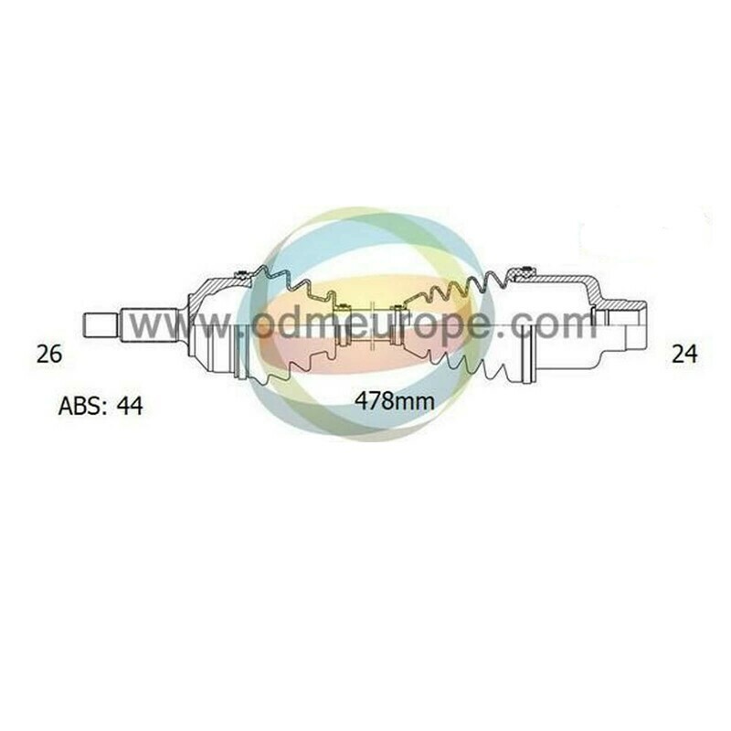 SEMIASSE/ALBERO MOTORE CAMBIO MANUALE / AUTOMATICO ANTERIORE SINISTRO Mazda	MPV I da 1988 a 2000