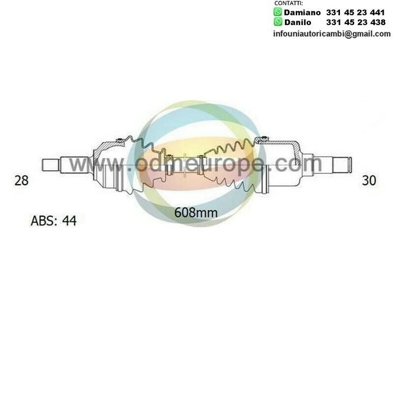 SEMIASSE/ALBERO MOTORE CAMBIO MANUALE ANTERIORE SINISTRO Mazda MPV II da 1999 a 2006