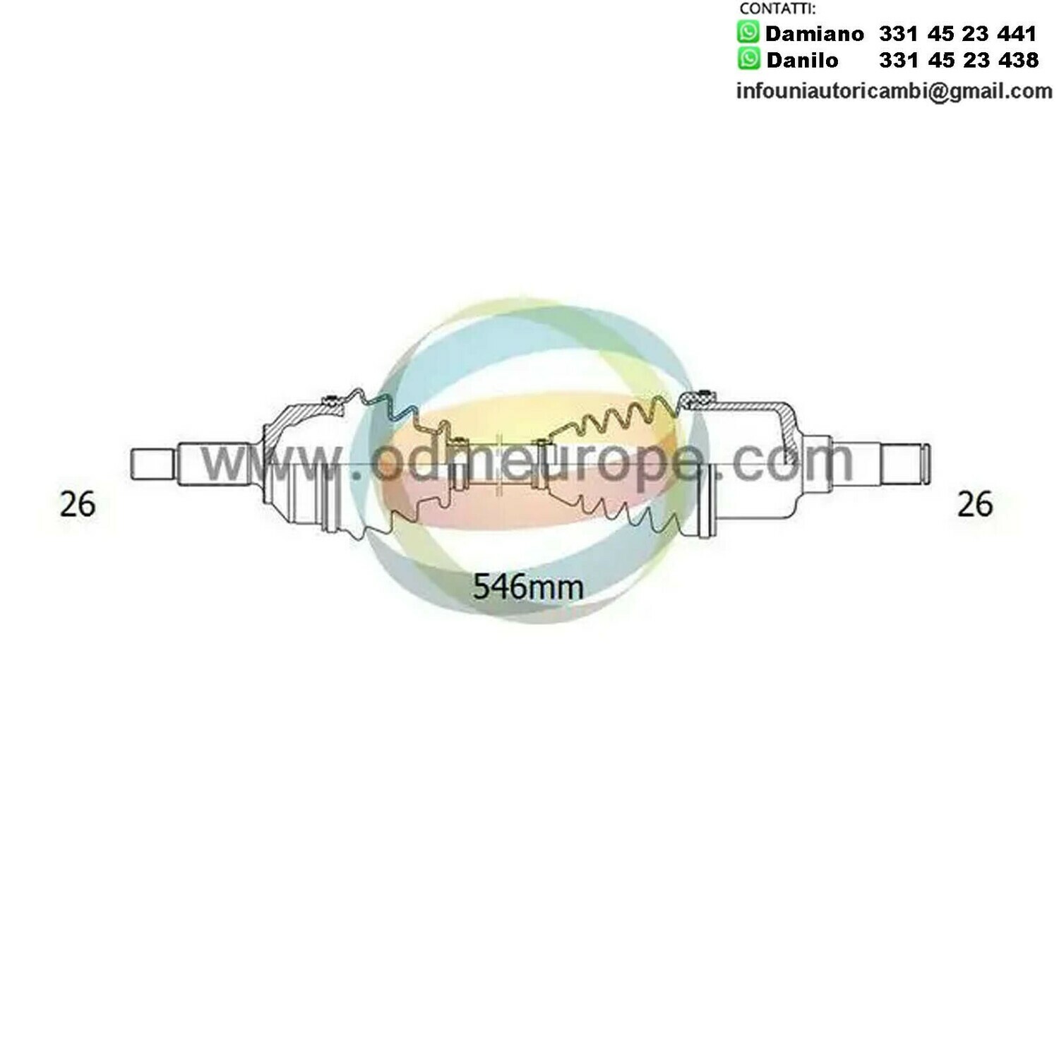 SEMIASSE/ALBERO MOTORE CAMBIO MANUALE / AUTOMATICO ANTERIORE DESTRO Mazda 626 da 1982 a 1988