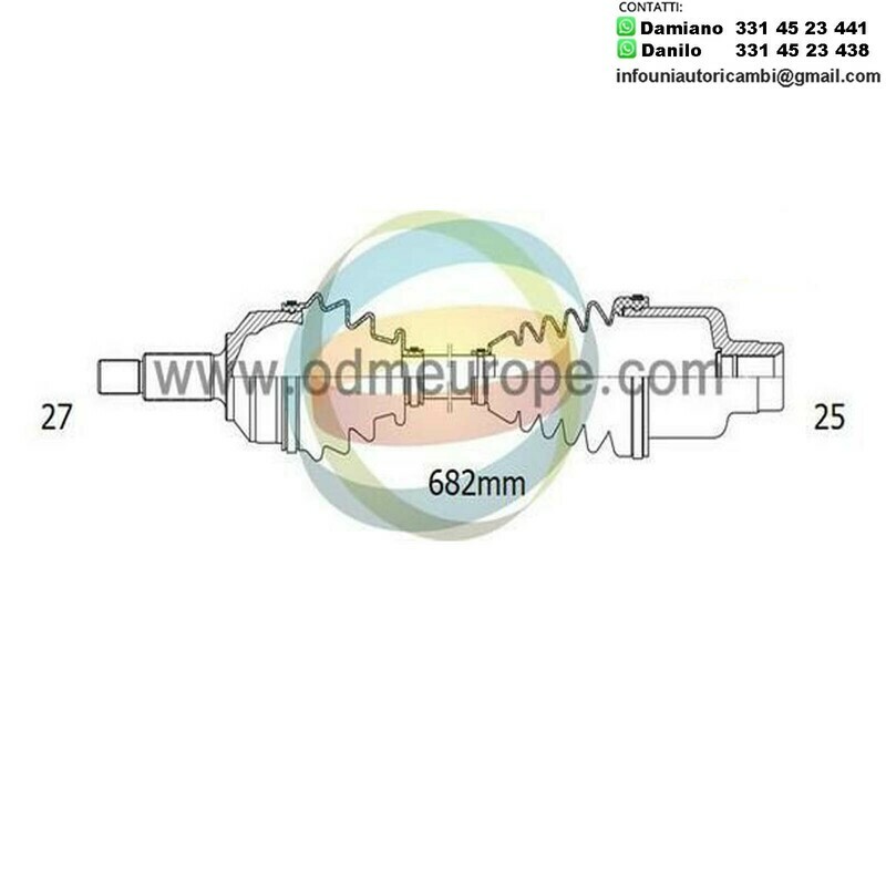 SEMIASSE/ALBERO MOTORE CAMBIO MANUALE / AUTOMATICO ANTERIORE SINISTRO / DESTRO Subaru Forester da 1997 a 2003 / Legacy III da 1998 a 2004 / Impreza da 1992 a 2001
