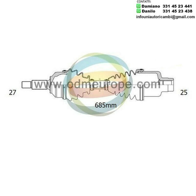 SEMIASSE/ALBERO MOTORE CAMBIO MANUALE / AUTOMATICO ANTERIORE SINISTRO / DESTRO Subaru Legacy II da 1994 a 1999