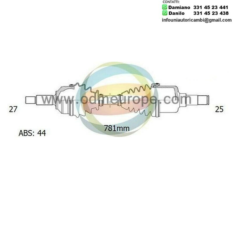 SEMIASSE/ALBERO MOTORE CAMBIO MANUALE / AUTOMATICO ANTERIORE SINISTRO / DESTRO Subaru Forester da 2002 a 2008 / Impreza da 2000 a 2009