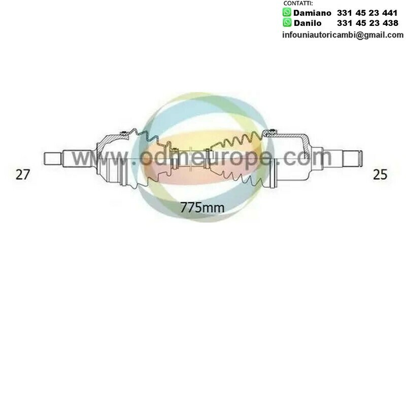 SEMIASSE/ALBERO MOTORE CAMBIO MANUALE ANTERIORE SINISTRO / DESTRO Subaru Impreza da 2008 a 2012 / Legacy IV da 2003 a 2009