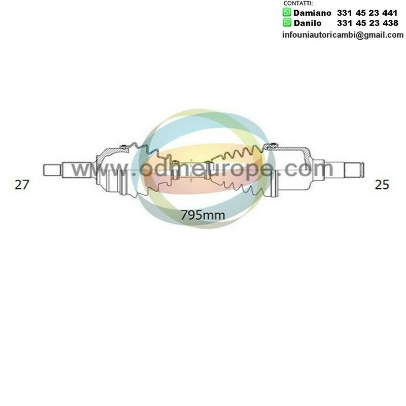 SEMIASSE/ALBERO MOTORE CAMBIO MANUALE / AUTOMATICO ANTERIORE SINISTRO / DESTRO Subaru Forester da 2008 a 2013