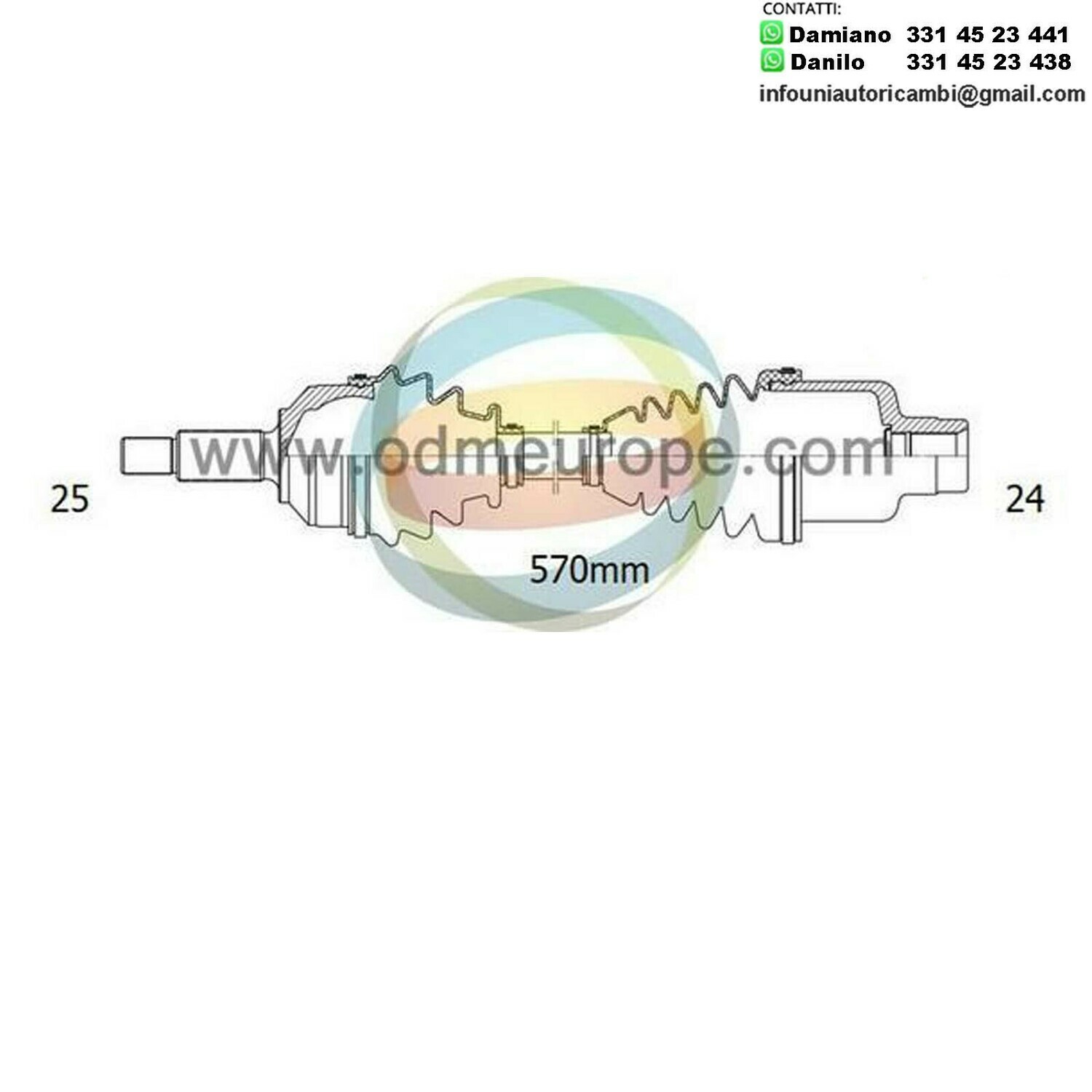 SEMIASSE/ALBERO MOTORE CAMBIO MANUALE ANTERIORE SINISTRO Mitsubishi Eclipse da 1991 a 1996