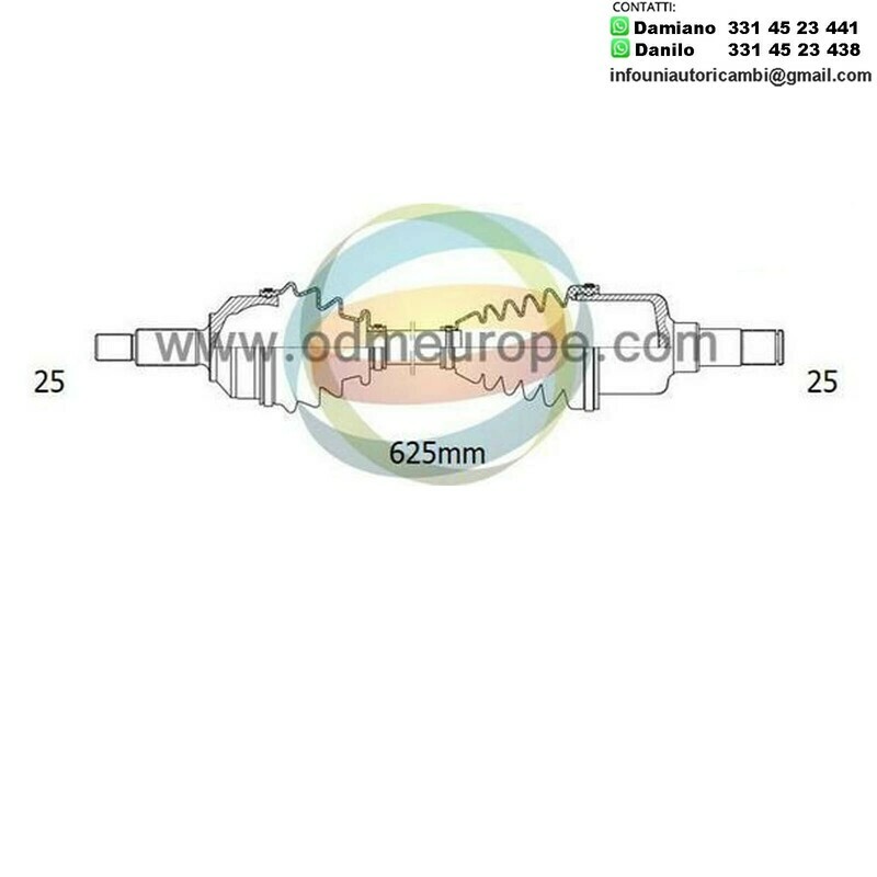 SEMIASSE/ALBERO MOTORE CAMBIO MANUALE / AUTOMATICO ANTERIORE SINISTRO Mitsubishi Eclipse da 1995 a 1999