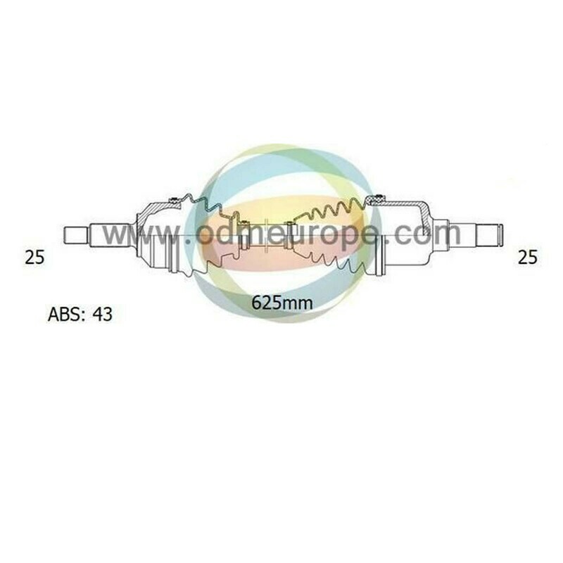 SEMIASSE/ALBERO MOTORE CAMBIO MANUALE / AUTOMATICO ANTERIORE SINISTRO Chrysler	Sebring da 1995 a 2007 / Mitsubishi Eclipse da 1995 a 1999