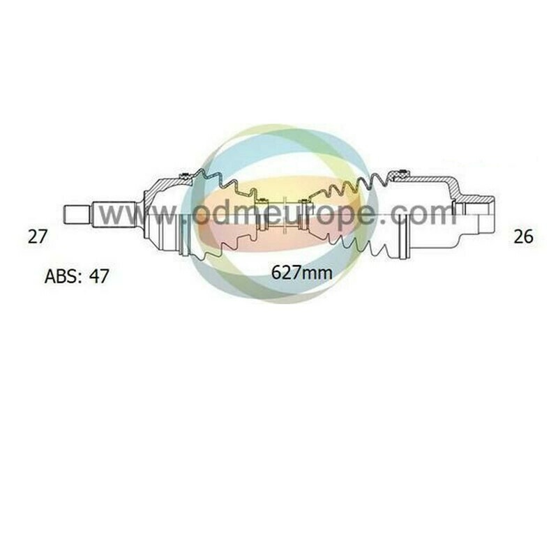 SEMIASSE/ALBERO MOTORE CAMBIO MANUALE / AUTOMATICO ANTERIORE SINISTRO Mitsubishi 3000GT da 1990 a 2000