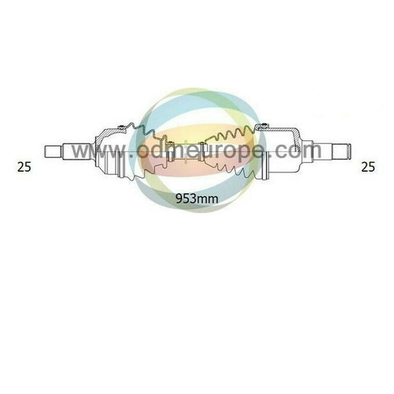 SEMIASSE/ALBERO MOTORE CAMBIO MANUALE / AUTOMATICO ANTERIORE SINISTRO Mitsubishi Eclipse da 1991 a 1996 / Galant da 1987 a 1993 / Space Runner	/ RVR da 1996 a 2000