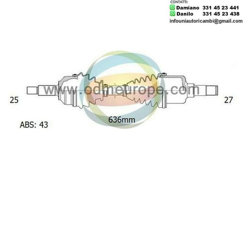 SEMIASSE/ALBERO MOTORE CAMBIO MANUALE Mitsubishi Galant da 1992 a 1997
