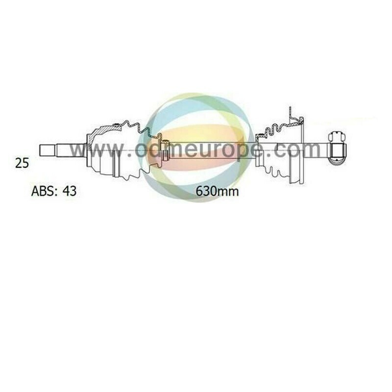SEMIASSE/ALBERO MOTORE CAMBIO MANUALE ANTERIORE SINISTRO Mitsubishi Space Star da 1998 a 2005 / Volvo	V40 I da 1995 a 2000