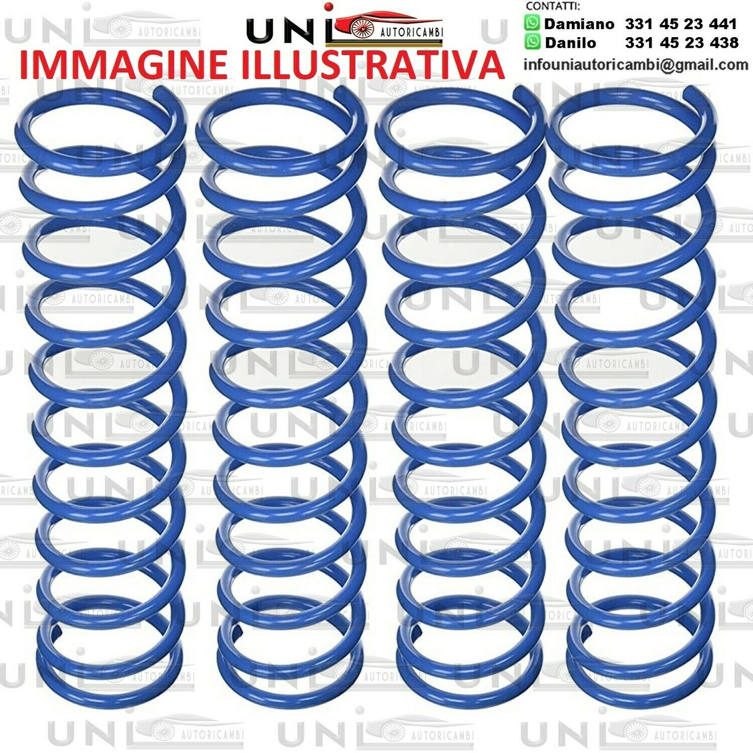 4 MOLLE RIALZO E RINFORZO +50mm DACIA DUSTER 4WD SD dal 2010-