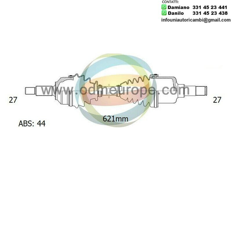 SEMIASSE/ALBERO MOTORE MANUALE Nissan Altima da 1993 a 1994