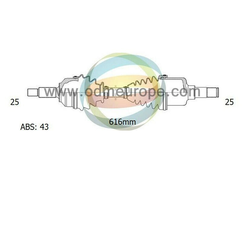 SEMIASSE/ALBERO MOTORE CAMBIO MANUALE / AUTOMATICO ANTERIORE SINISTRO Mitsubishi Lancer da 2003 a 2014