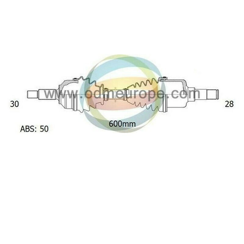 SEMIASSE/ALBERO MOTORE CAMBIO MANUALE / AUTOMATICO ANTERIORE SINISTRO Mitsubishi Montero da 2000 a 2007 / Pajero da 2000 a 2007 / Shogun da 2000 a 2007