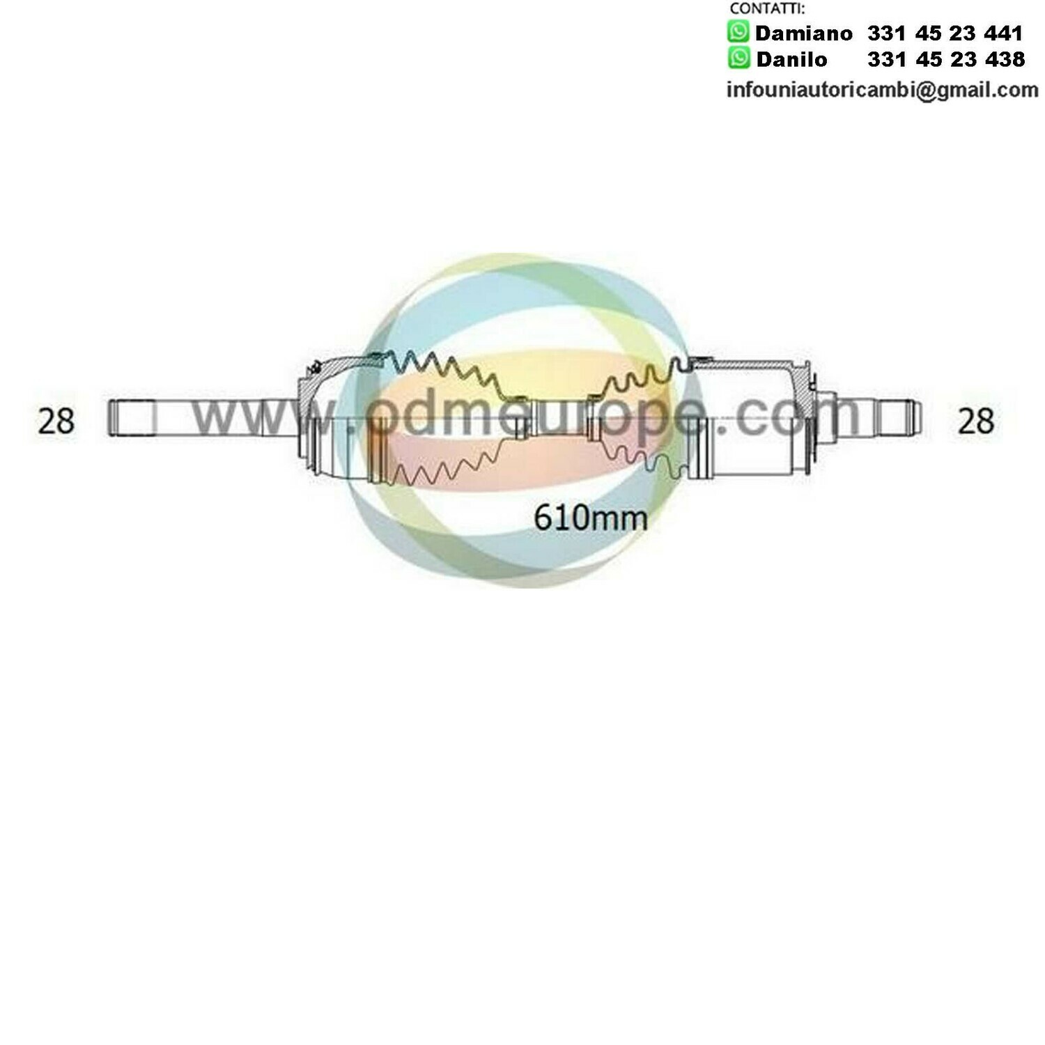 SEMIASSE/ALBERO MOTORE CAMBIO MANUALE / AUTOMATICO ANTERIORE SINISTRO Mitsubishi Challenger da 1998 a 2000 / Montero da 1994 a 2000 / Montero [Sport] da 1996 a 2009 / Pajero [Sport] da 1994 a 2009