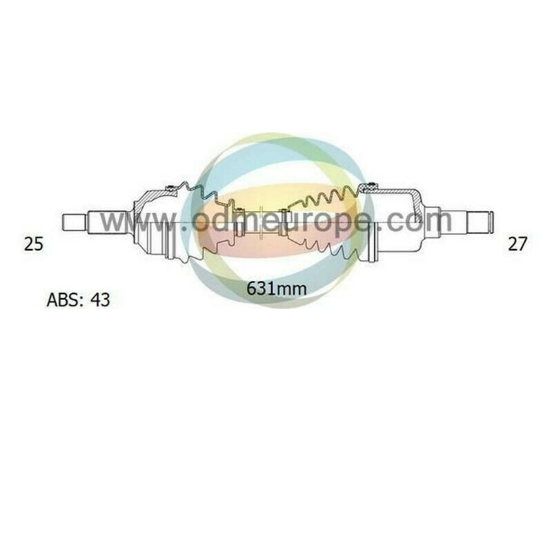 SEMIASSE/ALBERO MOTORE CAMBIO AUTOMATICO ANTERIORE SINISTRO Mitsubishi Outlander I da 2004 a 2007