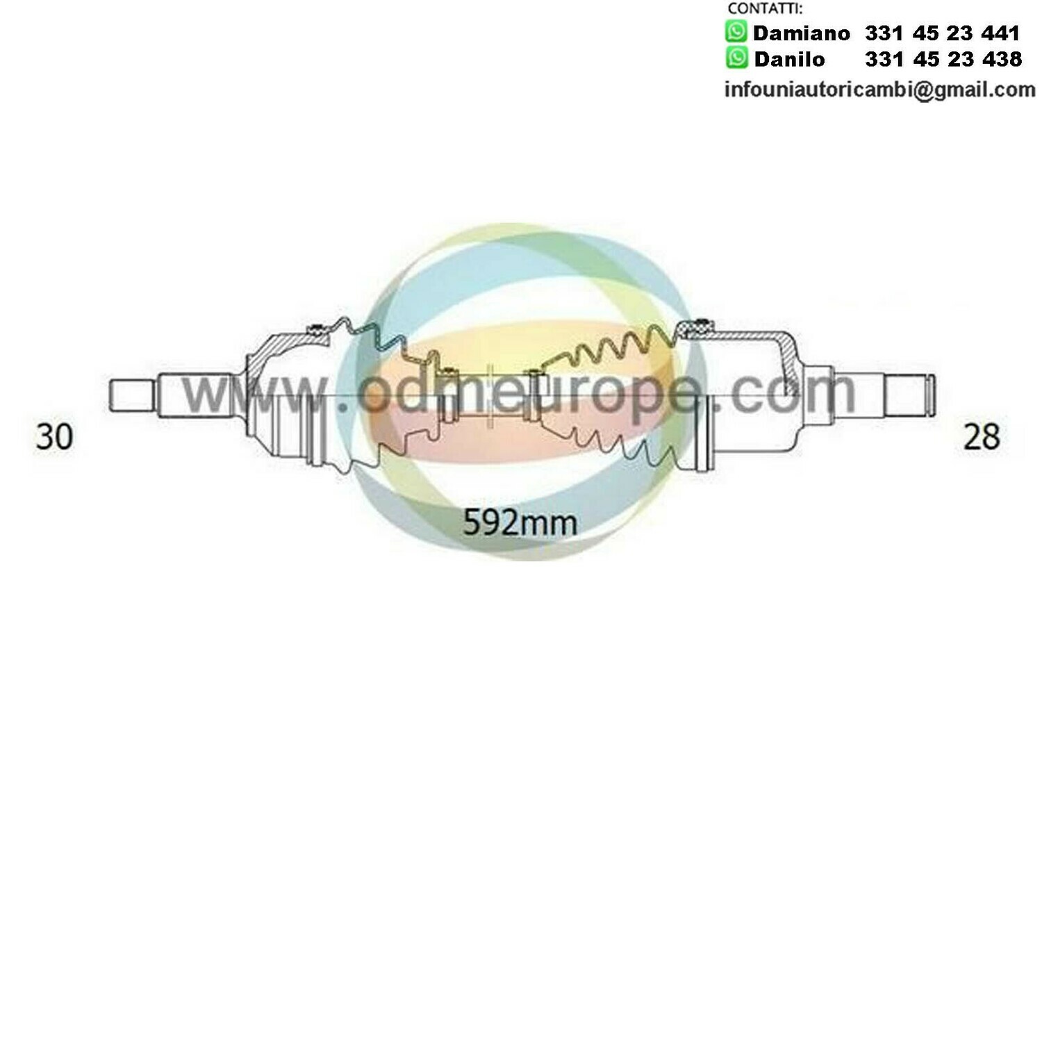 SEMIASSE/ALBERO MOTORE CAMBIO MANUALE / AUTOMATICO ANTERIORE SINISTRO Fiat Fullback  da  2016 a 2020 / Mitsubishi L200 da 2005 a 2020