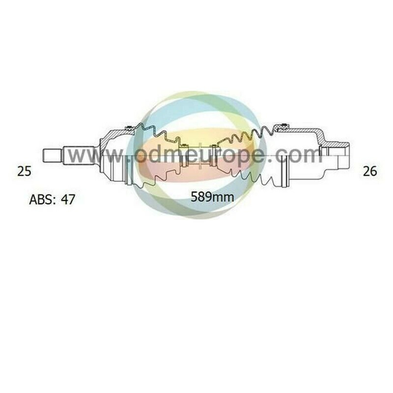 SEMIASSE/ALBERO MOTORE CAMBIO MANUALE / AUTOMATICO ANTERIORE SINISTRO Hyundai Sonata da 1990 a 1994