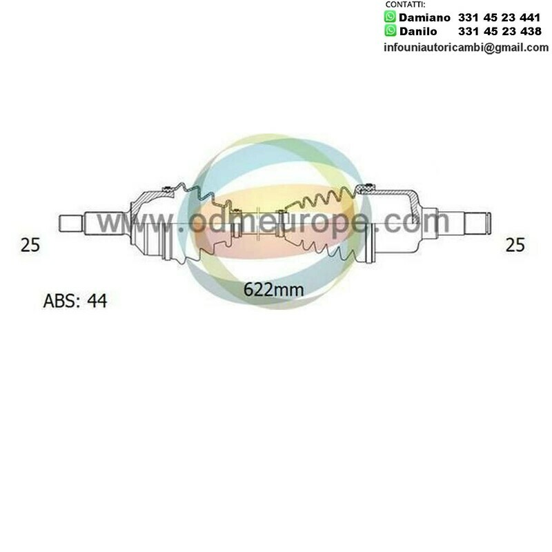 SEMIASSE/ALBERO MOTORE CAMBIO AUTOMATICO ANTERIORE SINISTRO Hyundai Accent II da 2000 a 2006
