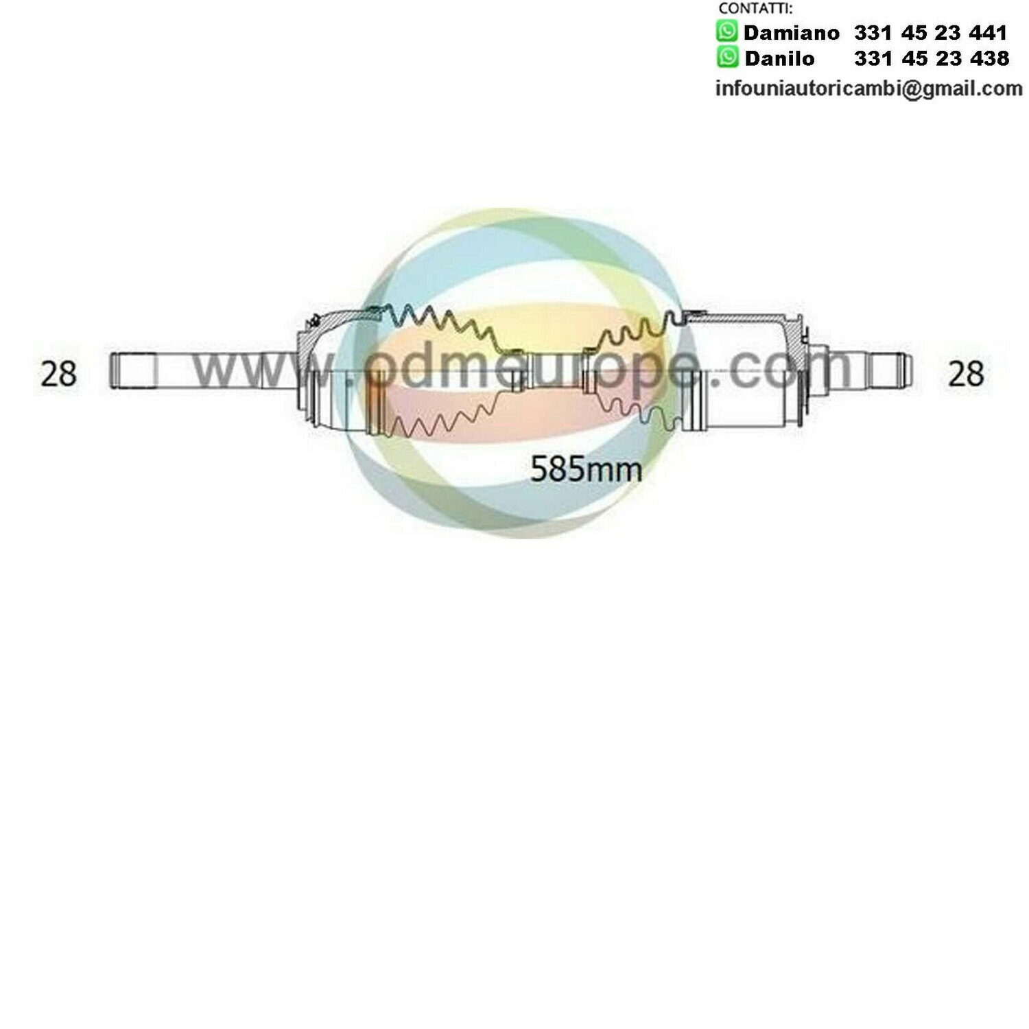 SEMIASSE/ALBERO MOTORE CAMBIO MANUALE Hyundai Galloper II da 1998 a 2004