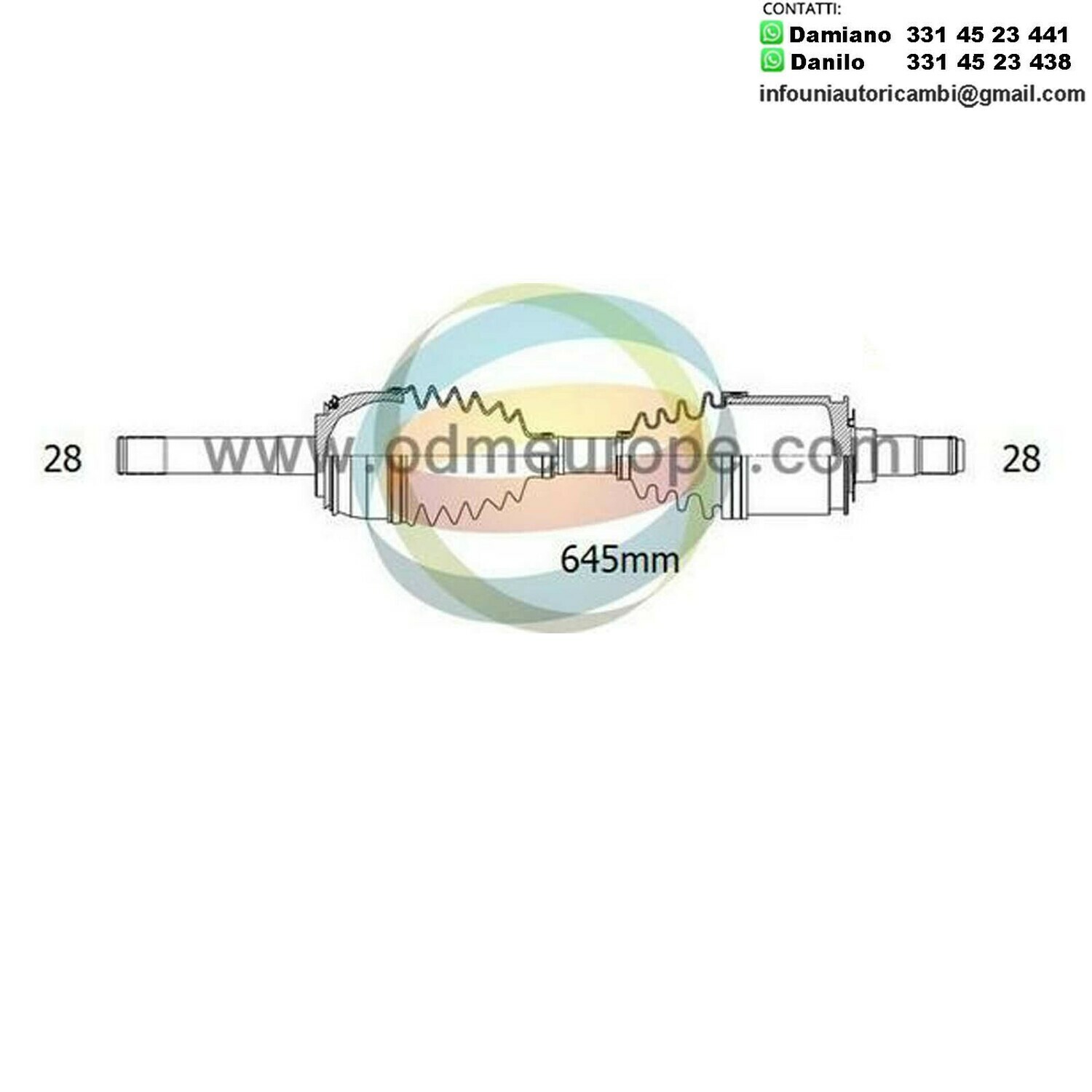 SEMIASSE/ALBERO MOTORE CAMBIO MANUALE / AUTOMATICO ANTERIORE SINISTRO Hyundai Terracan da 2003 a 2007