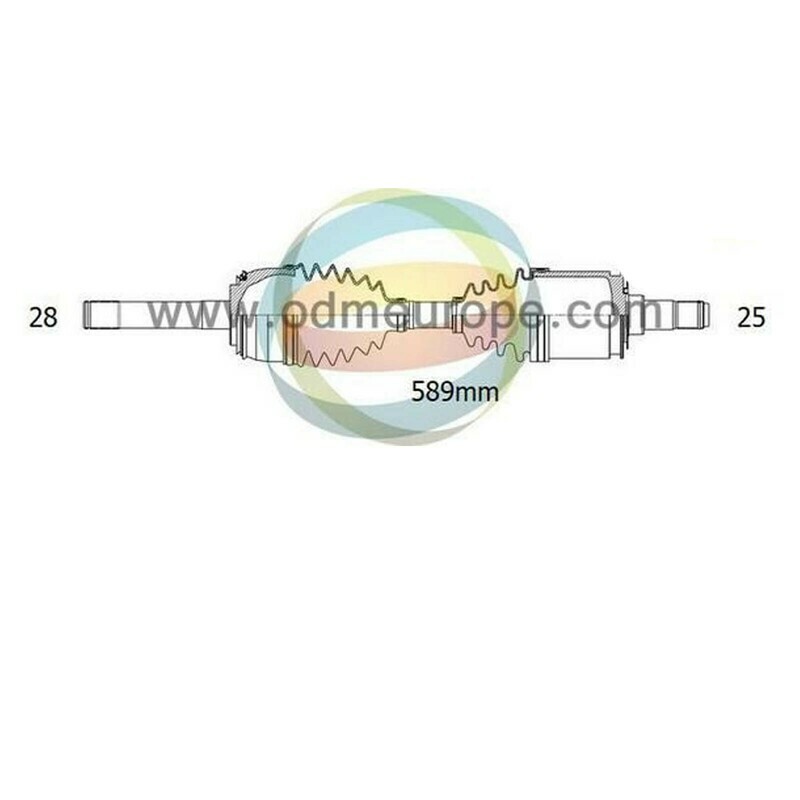 SEMIASSE/ALBERO MOTORE CAMBIO MANUALE / AUTOMATICO ANTERIORE SINISTRO Hyundai	Galloper II / Mitsubishi Galloper da 1998 a 2004