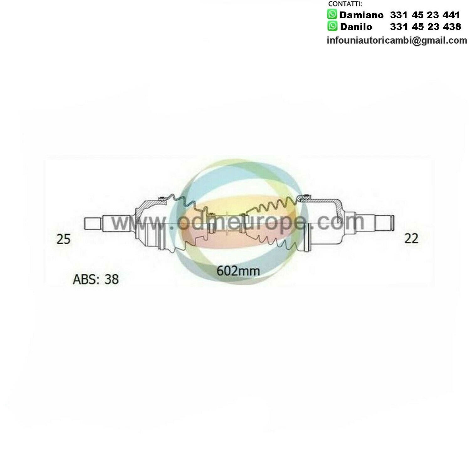 SEMIASSE/ALBERO MOTORE CAMBIO MANUALE ANTERIORE SINISTRO Hyundai Amica da 1998 a 2020 / Atos da 1998 a 2015 / Atos Prime da 2000 a 2020