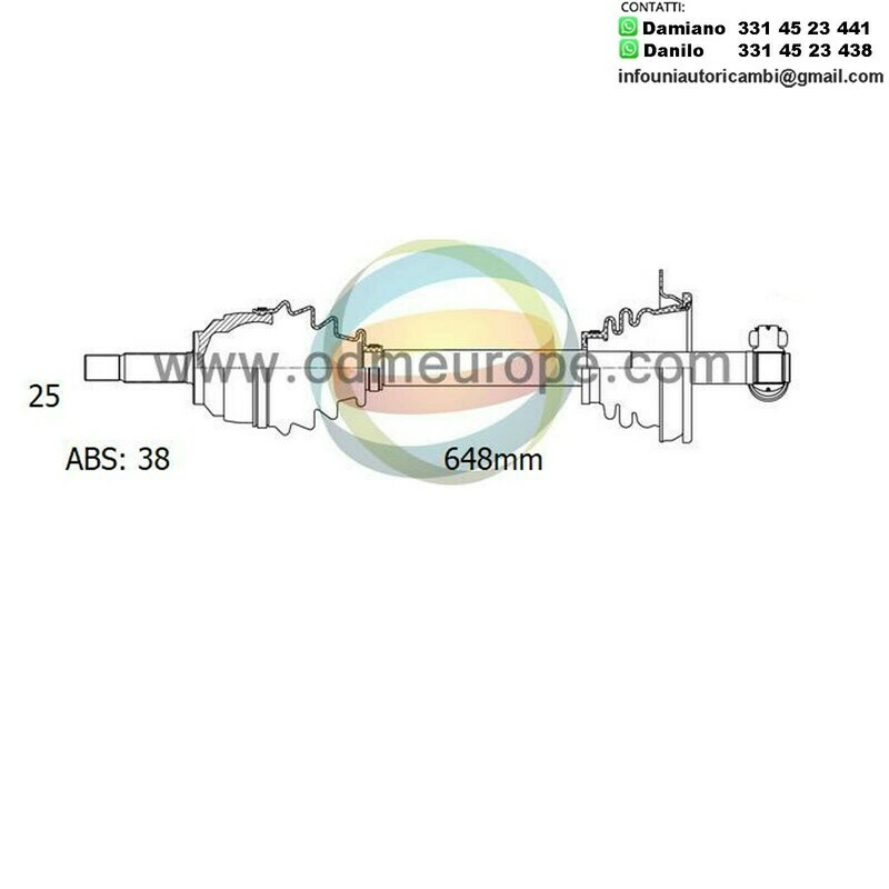 SEMIASSE/ALBERO MOTORE CAMBIO MANUALE / AUTOMATICO Proton Savvy da 2005 a 2013