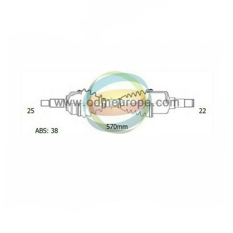 SEMIASSE/ALBERO MOTORE CAMBIO AUTOMATICO ANTERIORE SINISTRO Hyundai Amica da 1998 a 2020 / Atos da 1998 a 2015 / Atos Prime da 2000 a 2020
