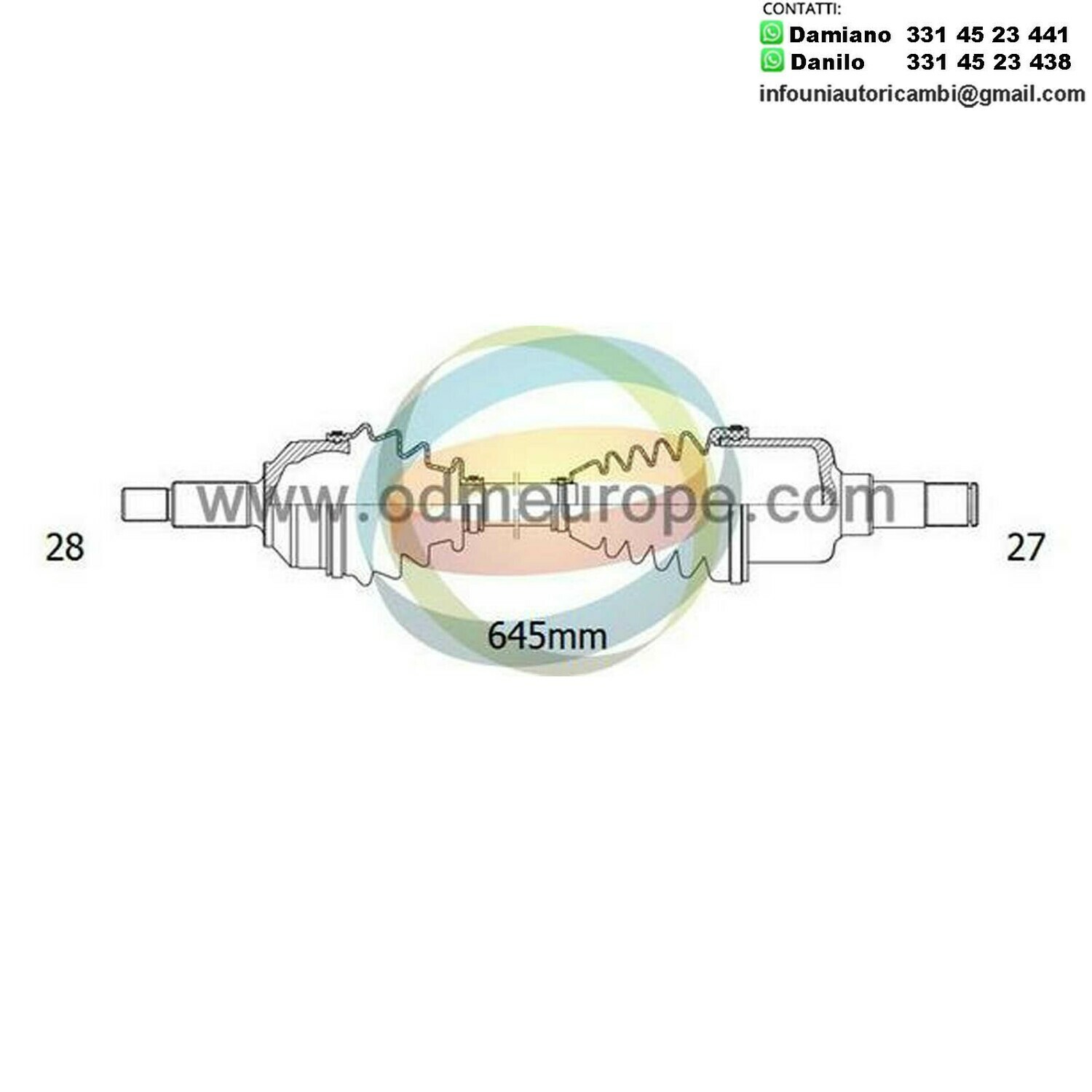 SEMIASSE/ALBERO MOTORE CAMBIO AUTOMATICO ANTERIORE SINISTRO Mitsubishi Grandis da 2004 a 2010